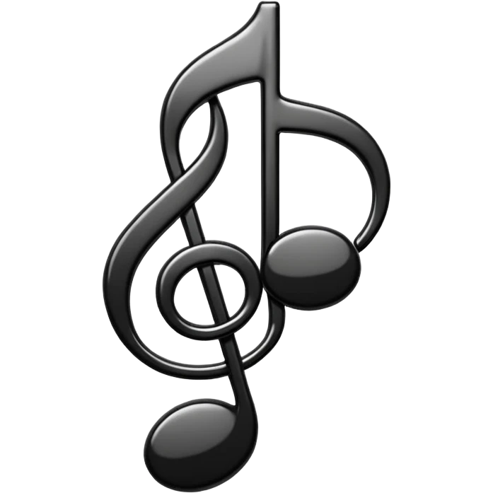 musical note black emoji