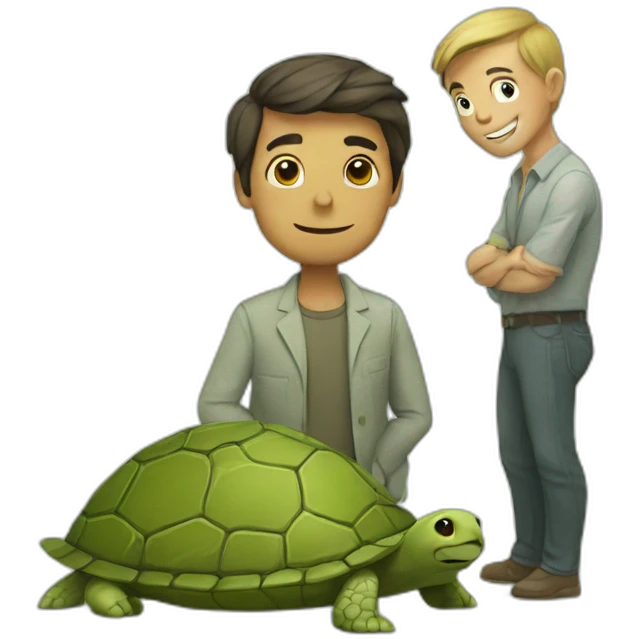 Turtle with man emoji