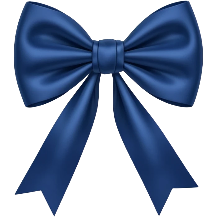 Navy blue bow emoji