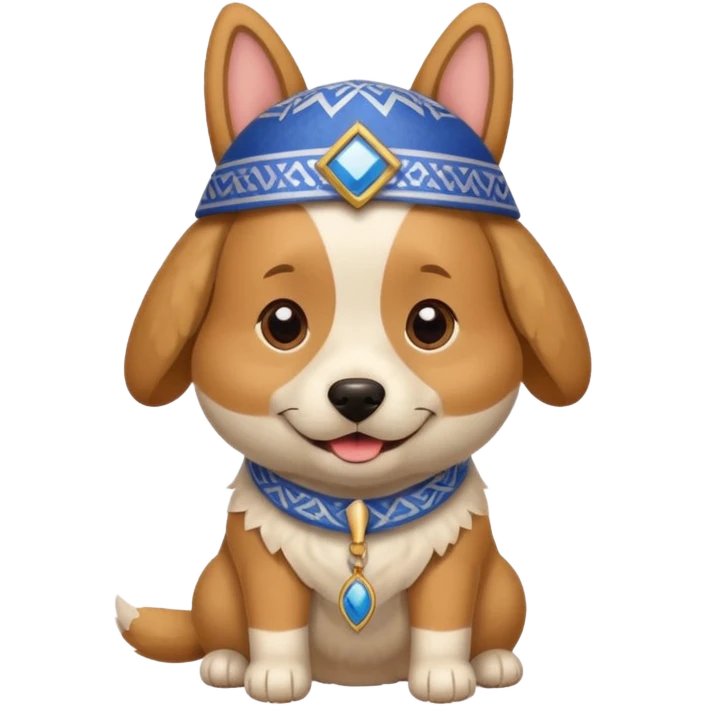 A dog in a Jewish hat emoji