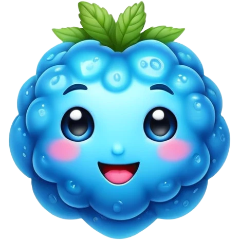 Blue raspberry emoji