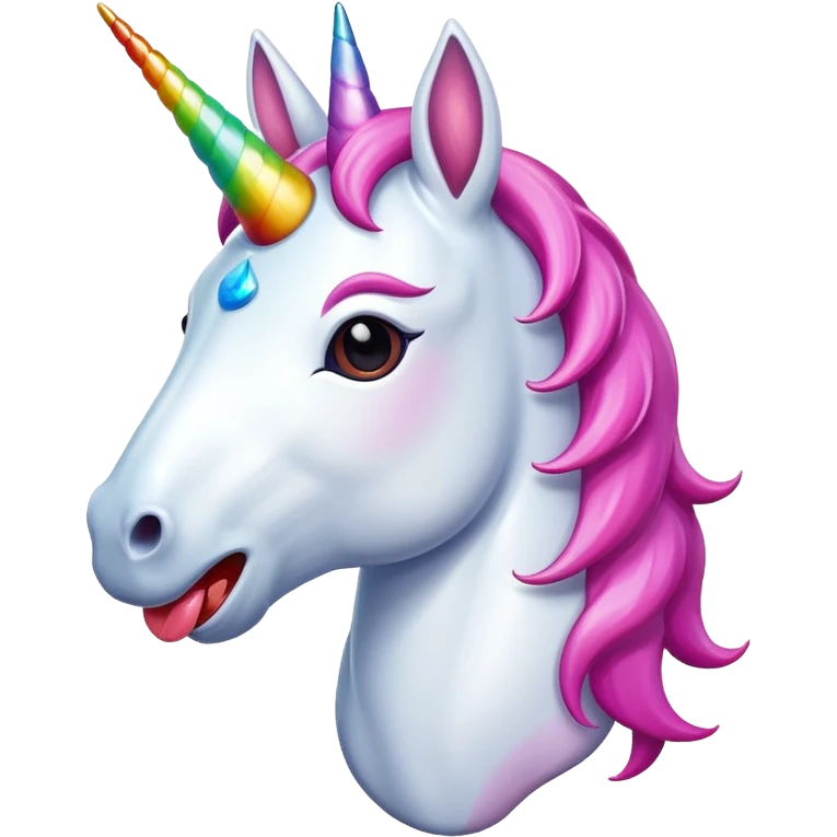 unicorn with tongue out emoji
