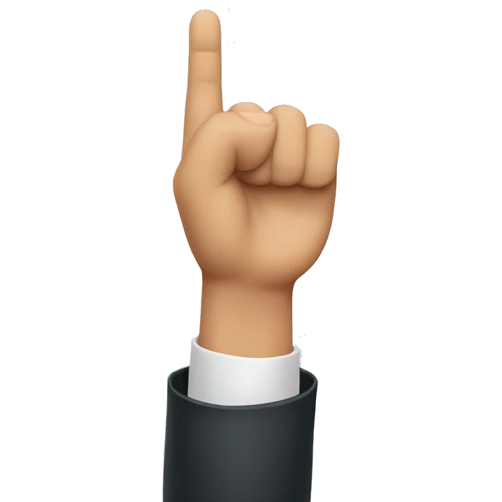 Mano señalando al de enfrente emoji