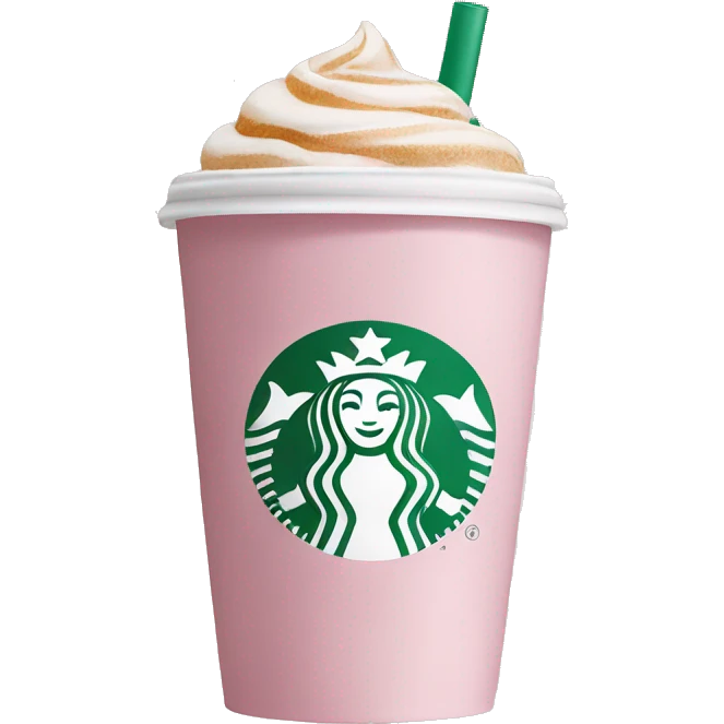 light pink Starbucks coffee  emoji