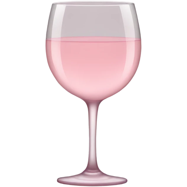 Pale pink wine glass emoji