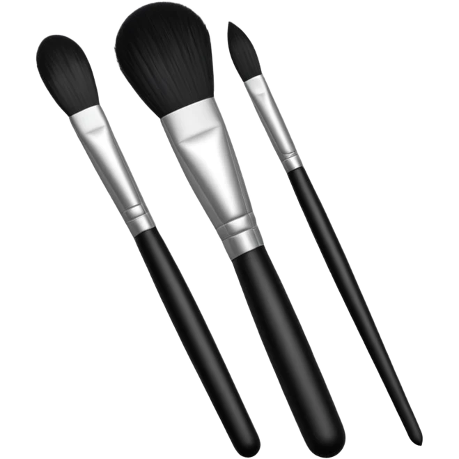 Black makeup brush emoji