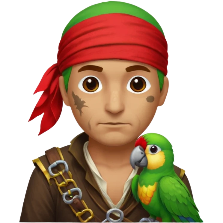 pirate and parrot emoji