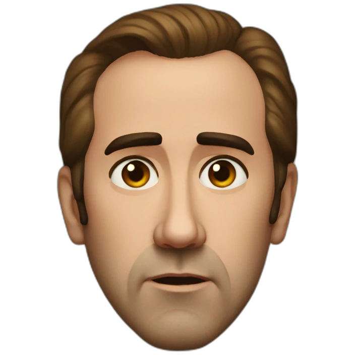 Nicolas Cage serious emoji