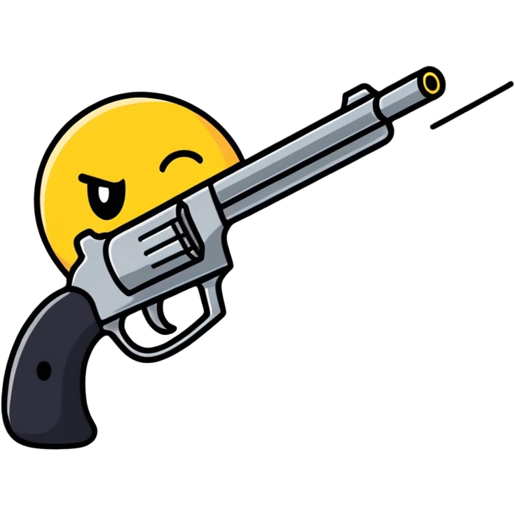 emoji with a gun emoji