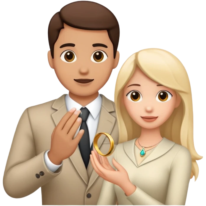 Человек делает предложение человеку  emoji