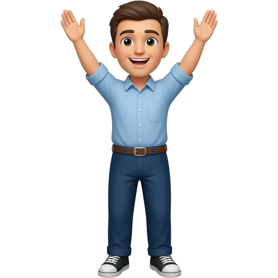 Hands up in worship praise emoji