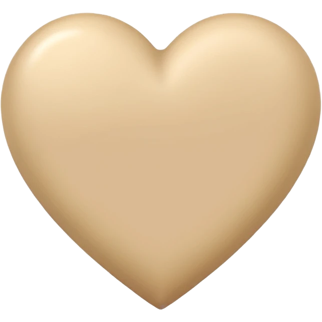 Beige heart  emoji