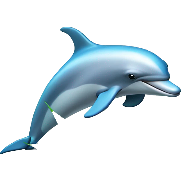 Dolphin jumping over cannabis   emoji