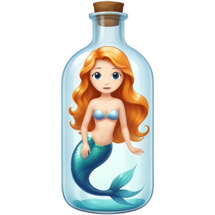 white mermaid in bottle emoji