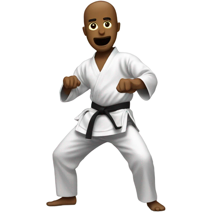 Karate man bowing  emoji