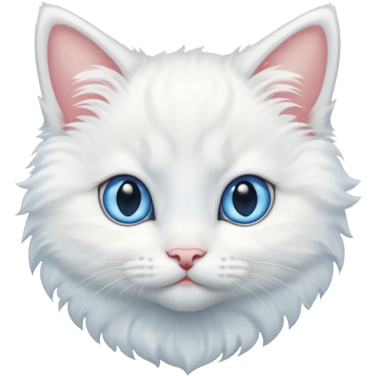 Белый котёнок  emoji
