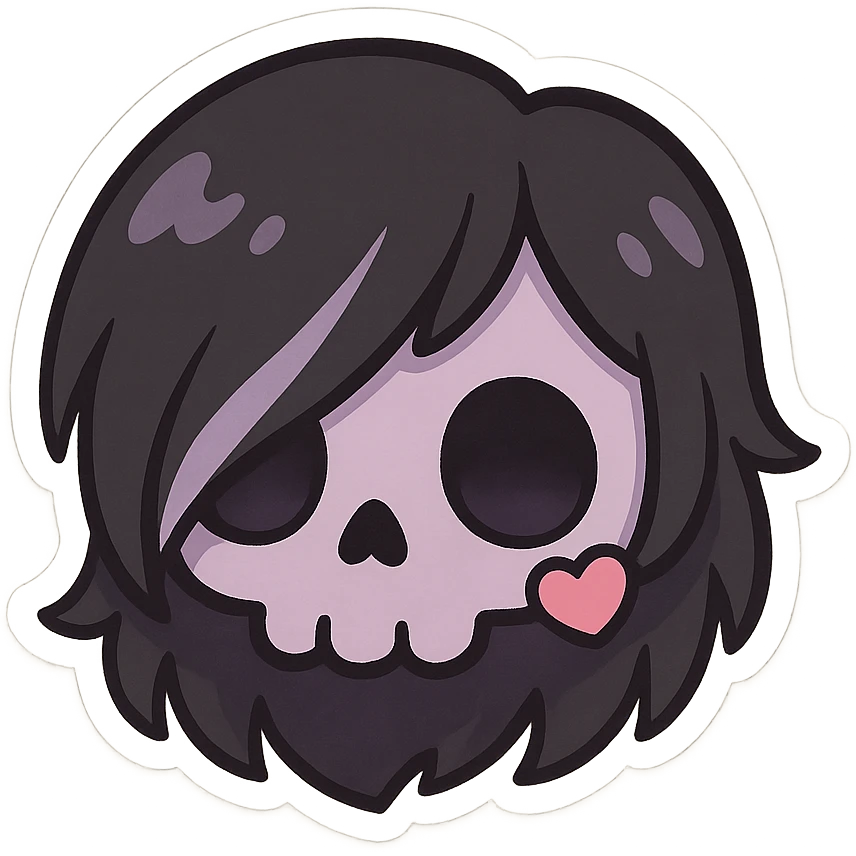 pastel emo black object   emoji