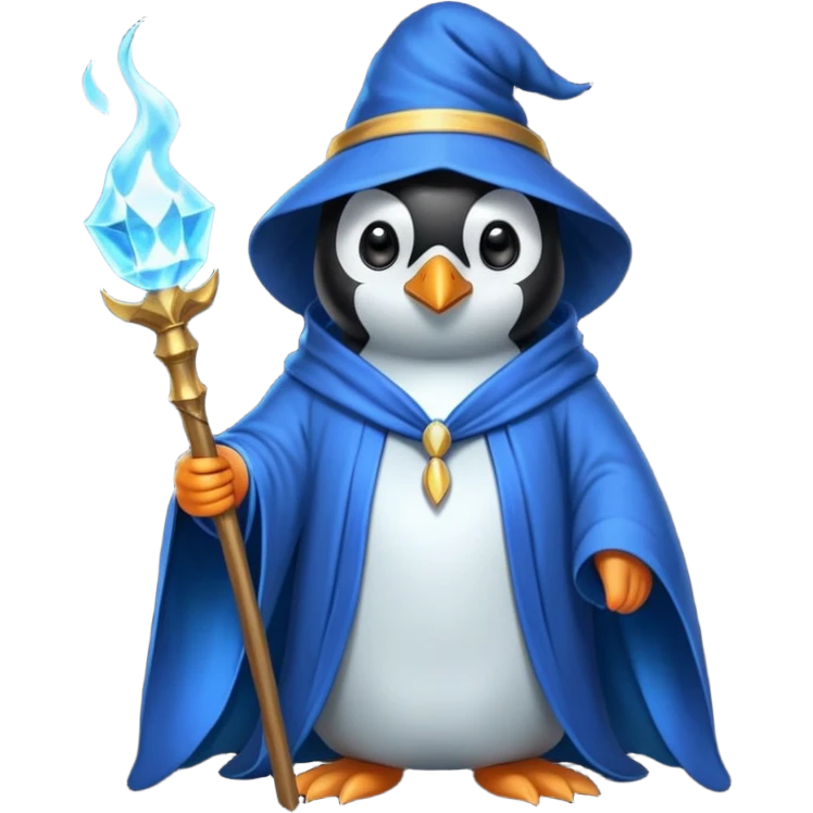 Penguin Wizard emoji