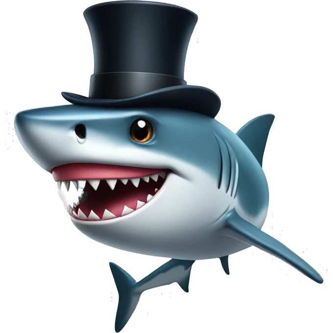 shark with top hat emoji