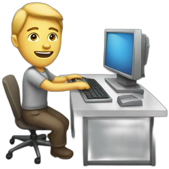 work on the computer emoji