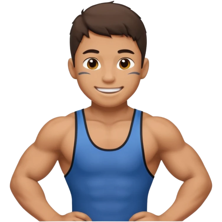 یه پسر کشتی گیر که برنده شده emoji