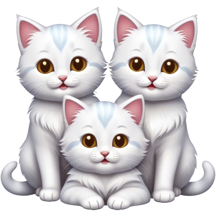 three happy kittens at christmas emoji