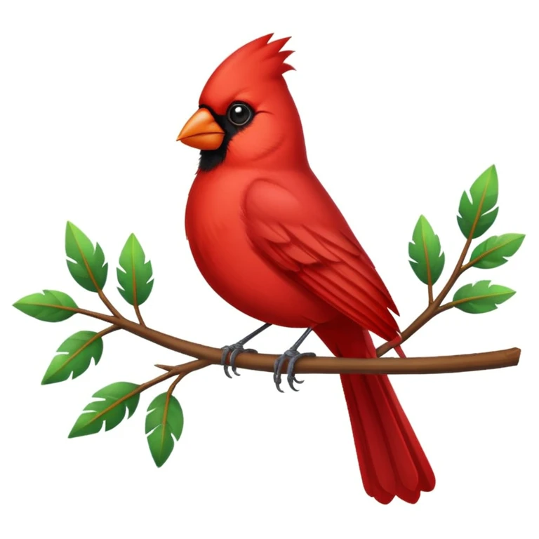 Red cardinal emoji