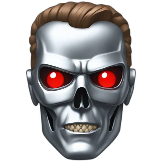 Terminator T-1000 con ojos rojos  emoji