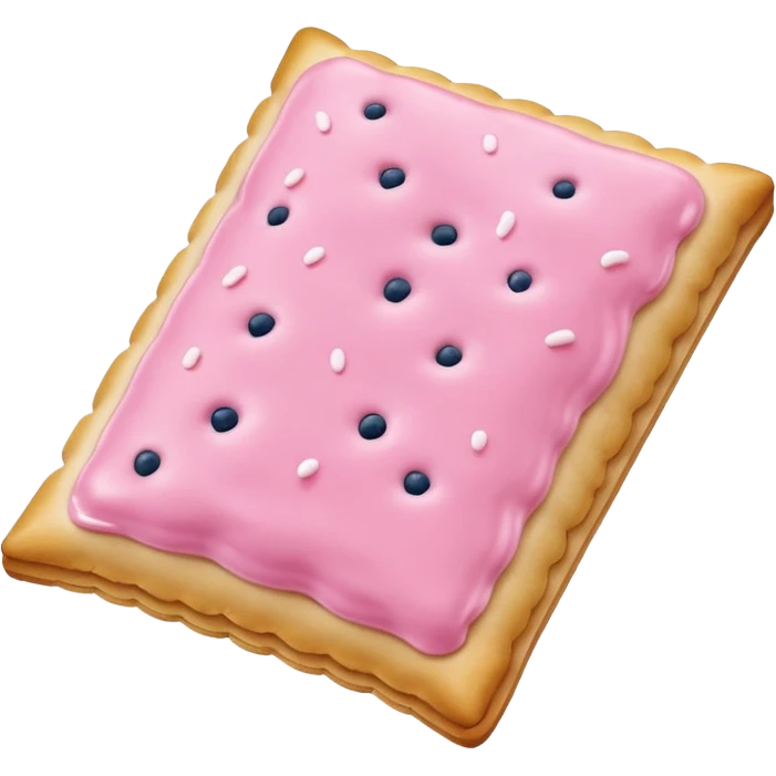 Pop tarts with pink icing cum emoji