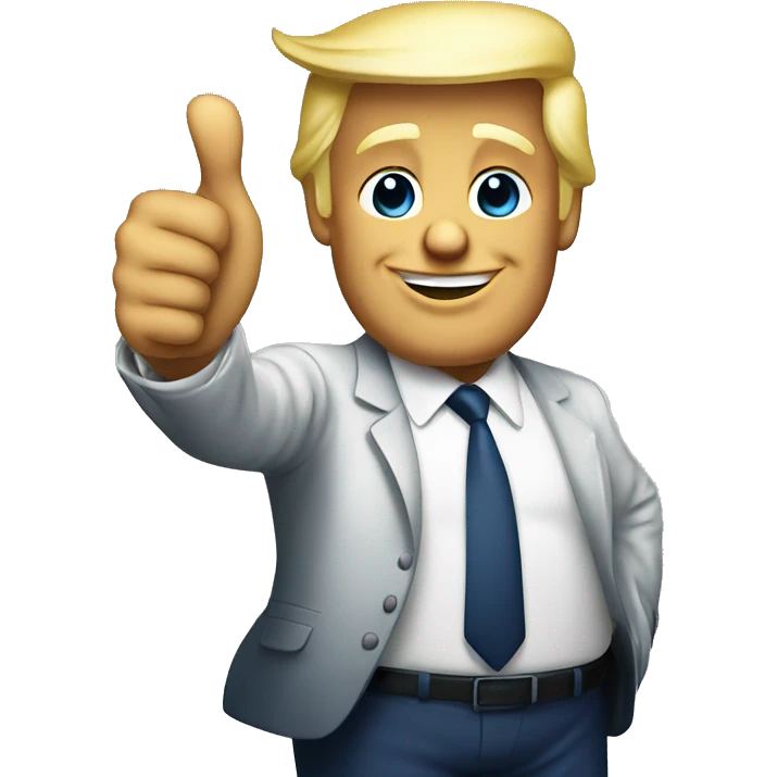 Donald trump giving the thumbs up emoji