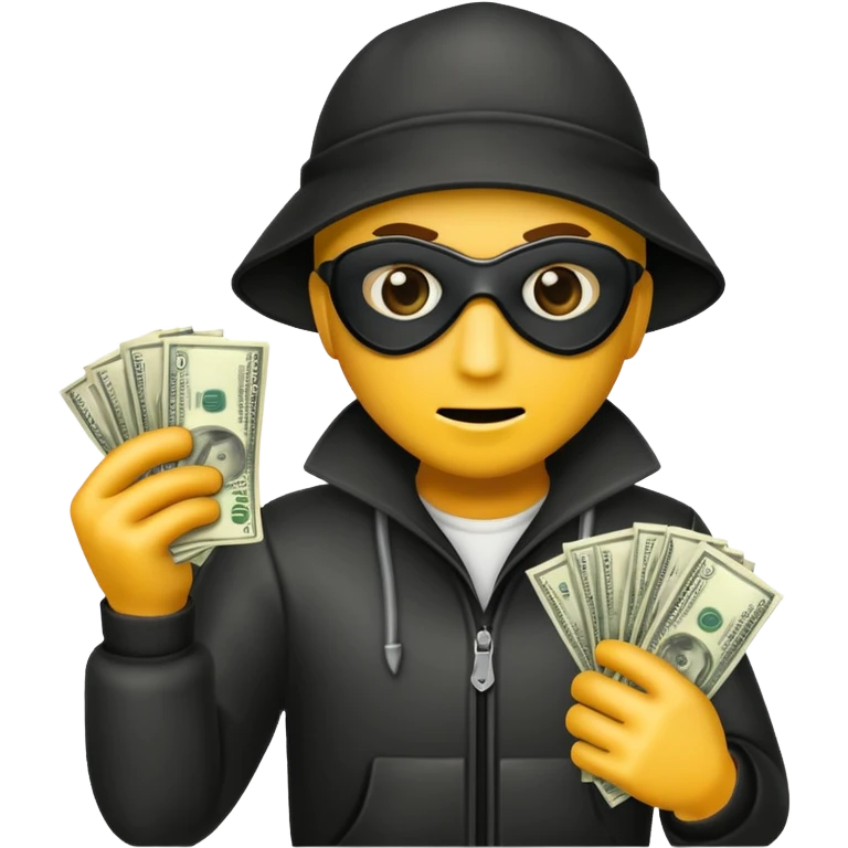 Robber with money emoji