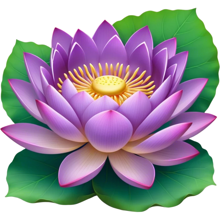 big bouquet purple Nymphaea lotus,stem, Lotus leaf emoji