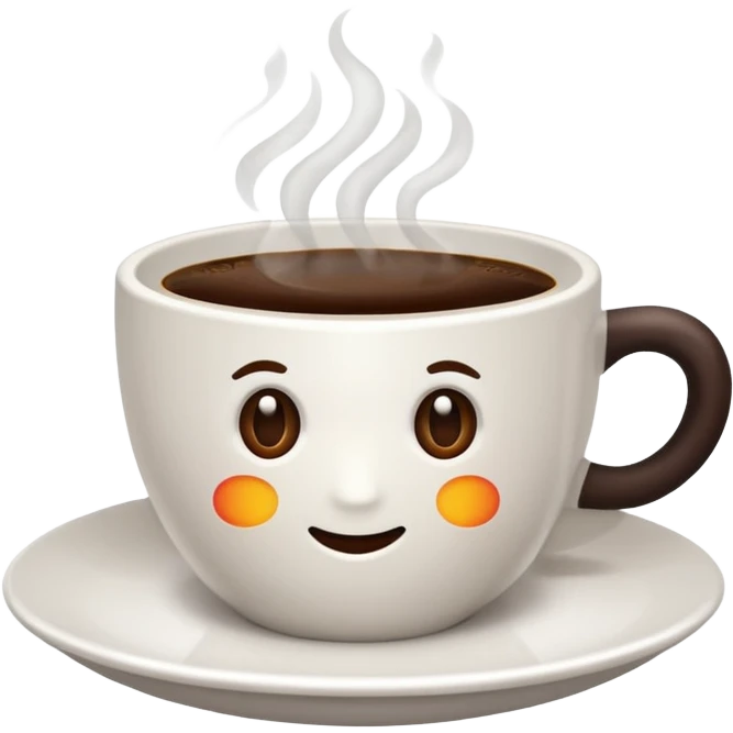 plain Coffee without Saucer, white Cup. emoji