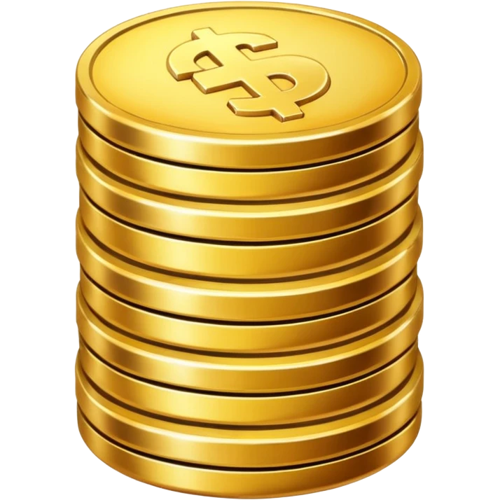 a stack of three coin emoji