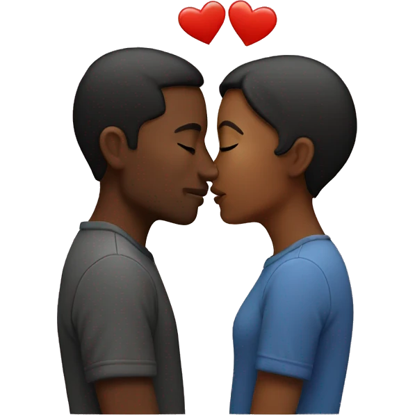 Couple kissing emoji