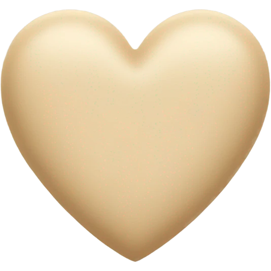 Beige heart emoji