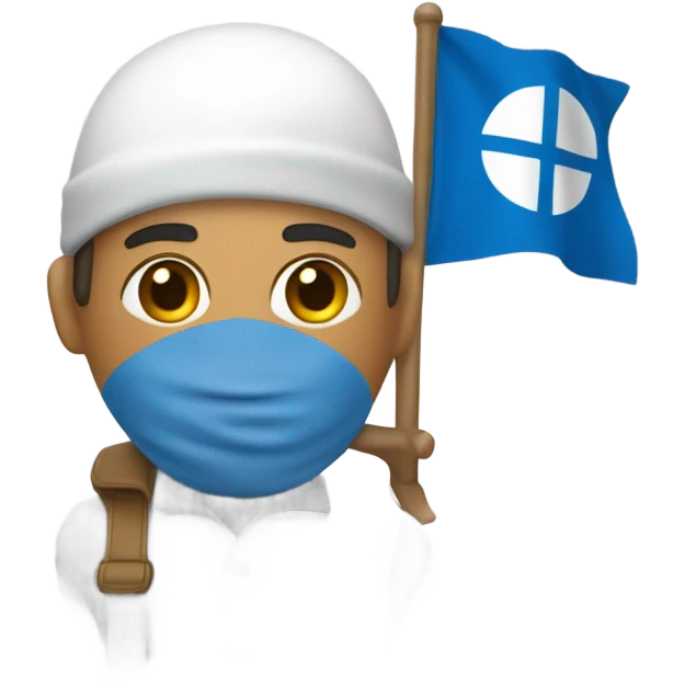 Homme dans une fusée avec le drapeau français emoji
