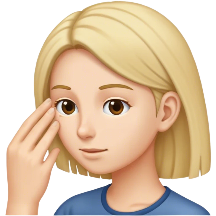 Tucking hair behind ear emoji