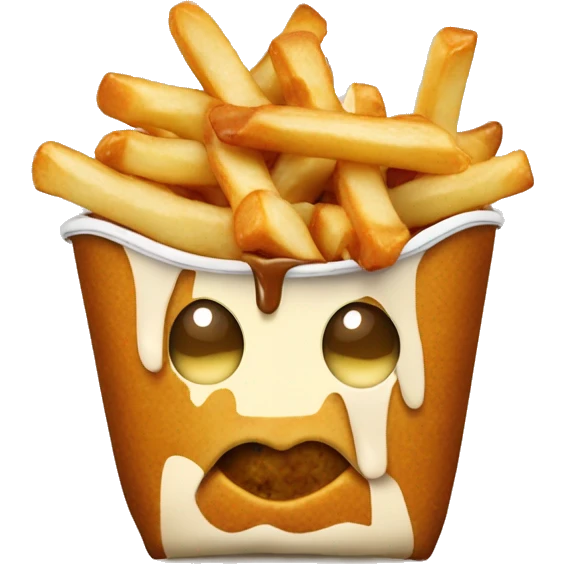 Poutine qui mange des pates emoji