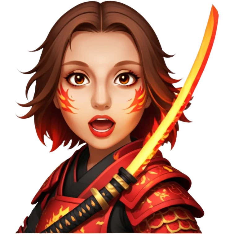 Fire-Wielding Samurai emoji