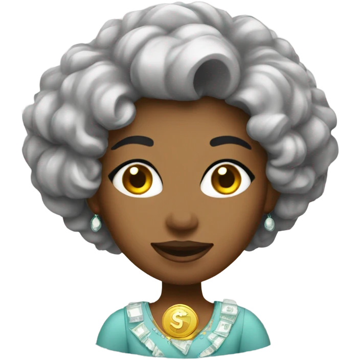 fancy woman with money icon emoji