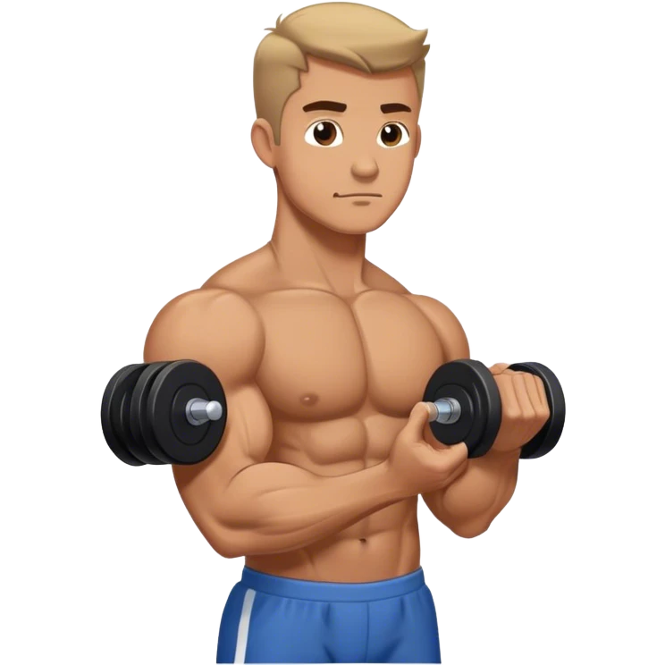 man weighted wrist curl emoji