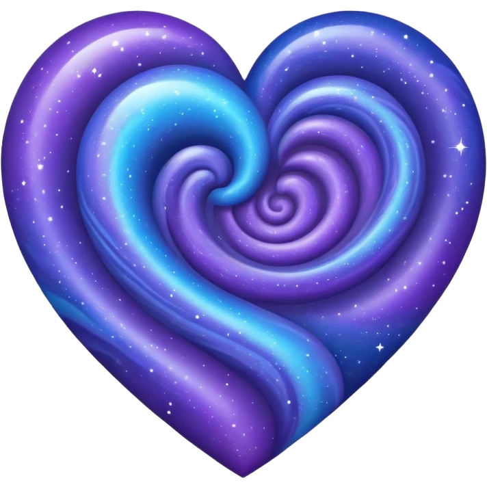 heart with galaxy pattern inside emoji