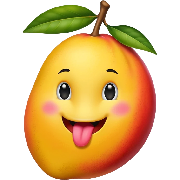 Mango sticking out tongue emoji