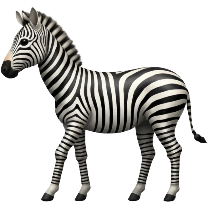 zebra walking on 4 emoji