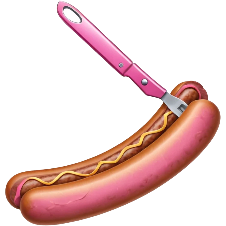 sausage with a razor blade inside emoji