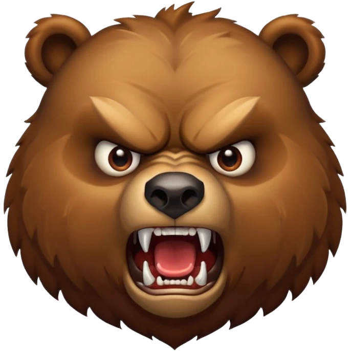 angry bear face emoji