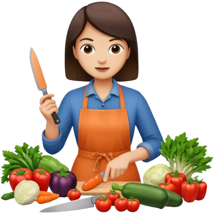 knife chopping vegetables emoji