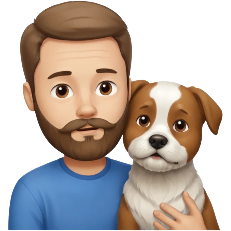 Dog saying to the man hush emoji