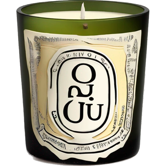 realistic cream coloured diptyque branded candle emoji